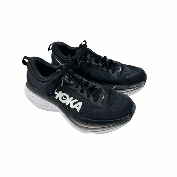 Hoka One One Other - Hoka One One Bondi 8 Athletic Running Sneaker Shoes Black White Size 9 B